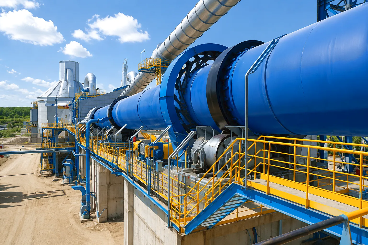 Intermediate shaft disc pack coupling in cement plant